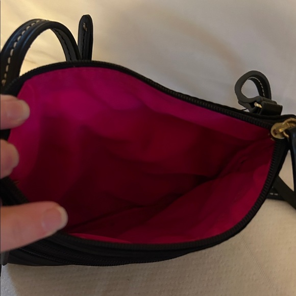 Dooney & Bourke Black Crossbody Organizer with Contrast Stitching - Picture 3 of 5